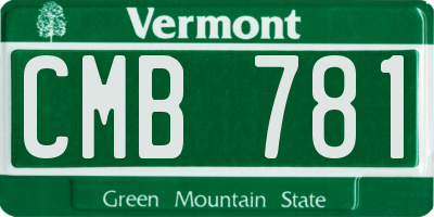 VT license plate CMB781