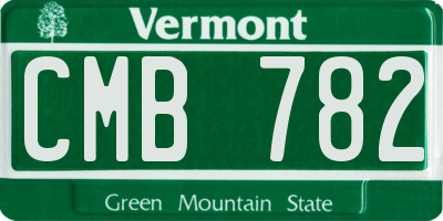 VT license plate CMB782