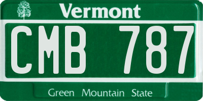 VT license plate CMB787