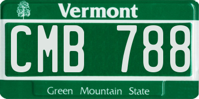 VT license plate CMB788