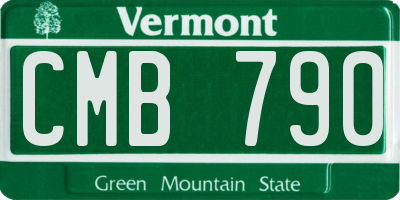 VT license plate CMB790