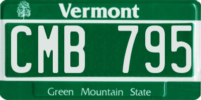 VT license plate CMB795
