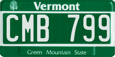 VT license plate CMB799