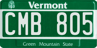 VT license plate CMB805