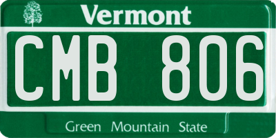 VT license plate CMB806