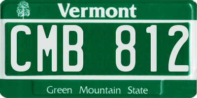 VT license plate CMB812