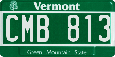 VT license plate CMB813