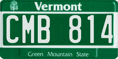 VT license plate CMB814