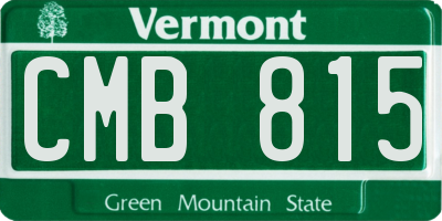 VT license plate CMB815