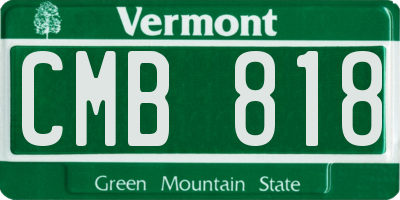 VT license plate CMB818