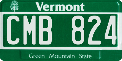 VT license plate CMB824