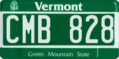VT license plate CMB828