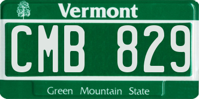 VT license plate CMB829
