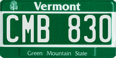 VT license plate CMB830