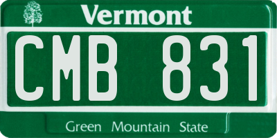 VT license plate CMB831