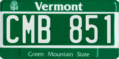 VT license plate CMB851