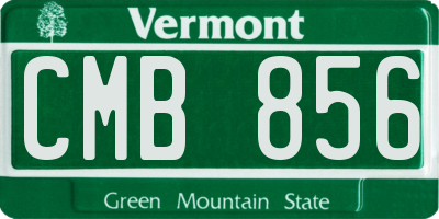 VT license plate CMB856