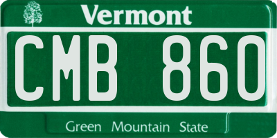 VT license plate CMB860