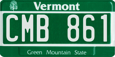VT license plate CMB861