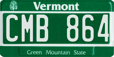 VT license plate CMB864