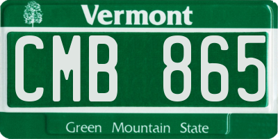 VT license plate CMB865