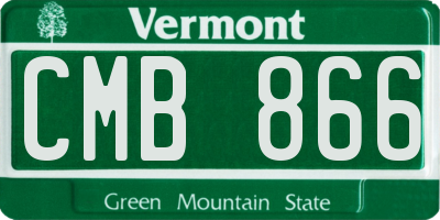 VT license plate CMB866