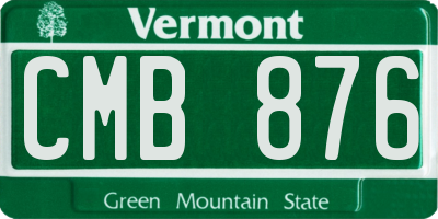 VT license plate CMB876