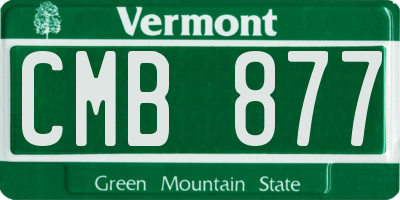 VT license plate CMB877