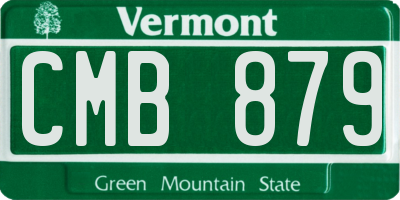 VT license plate CMB879