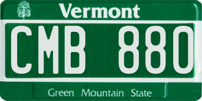 VT license plate CMB880