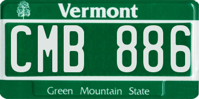 VT license plate CMB886