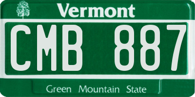 VT license plate CMB887
