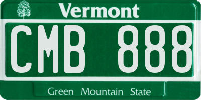 VT license plate CMB888