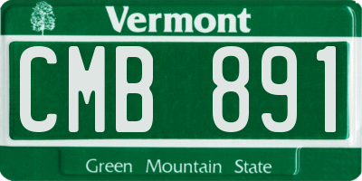VT license plate CMB891