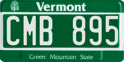 VT license plate CMB895