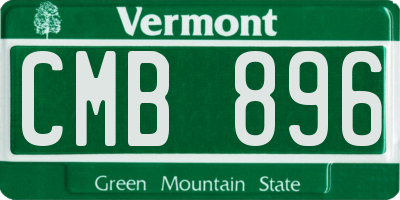 VT license plate CMB896
