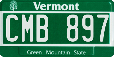 VT license plate CMB897