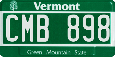 VT license plate CMB898