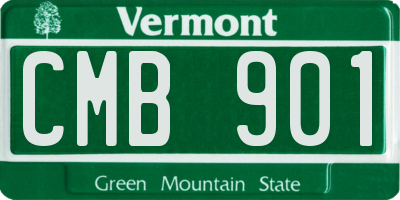 VT license plate CMB901