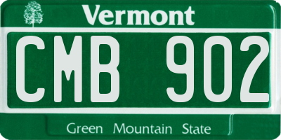 VT license plate CMB902