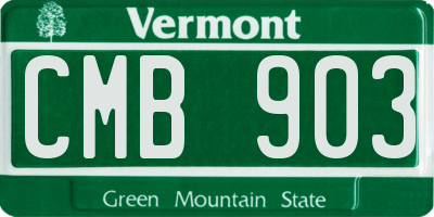VT license plate CMB903