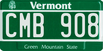 VT license plate CMB908