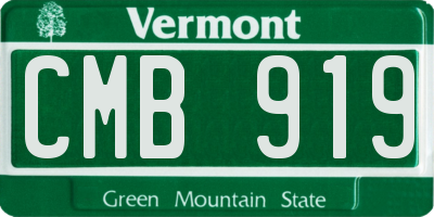 VT license plate CMB919