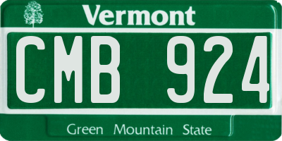 VT license plate CMB924