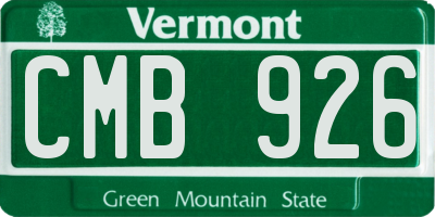 VT license plate CMB926