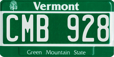 VT license plate CMB928