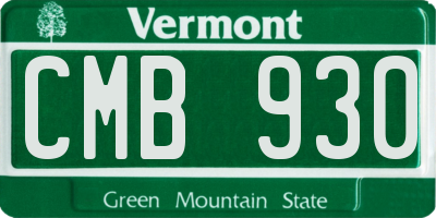 VT license plate CMB930