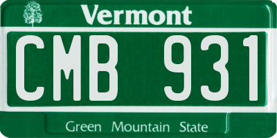VT license plate CMB931
