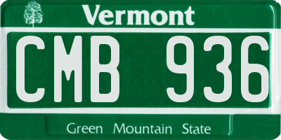 VT license plate CMB936