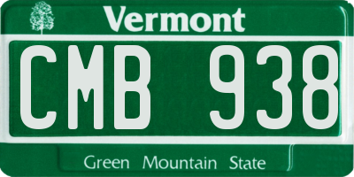 VT license plate CMB938